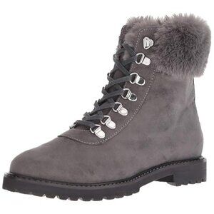 Kenneth Cole Reaction Trail Boot Faux Fur Lined Womens Dark Grey Size 8M